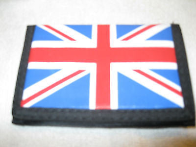 UK British England Red White Blue Canvas Velcro Wallet-New!British Flag Wallet
