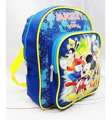 DISNEY MICKEY GOOFY PLUTO & DONALD DUCK 12" BLUE BACKPACK-NEW WITH TAGS!