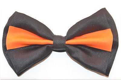 BLACK WITH RED STRIPE TWO TONE TUXEDO ADJUSTABLE BOWTIE BOW TIE-NEW BOX!