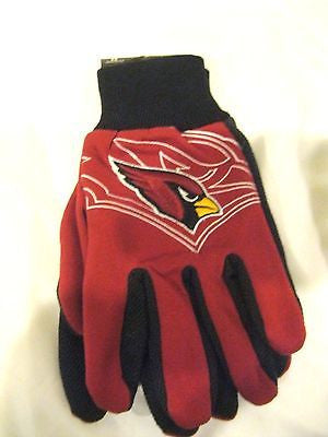 Cardinals Red/Black with Raised Team Logo Licensed NFL Sport Utility Gloves-New