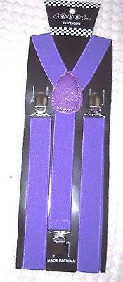 Unisex Light Purple Y-Back Style Back Adjustable suspenders-New in Package!