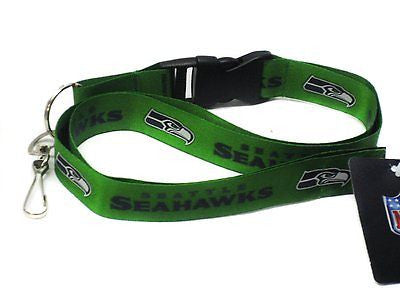 Seahawks Green Licensed NFL Keychain/ID Holder Detachable Lanyard-Brand New!