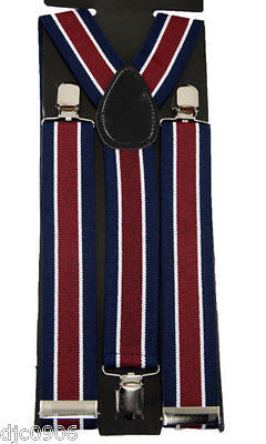 THICK 1 1/2" ZEBRA ANIMAL PRINT STRIPES Adjustable Y-Style Back suspenders-New!