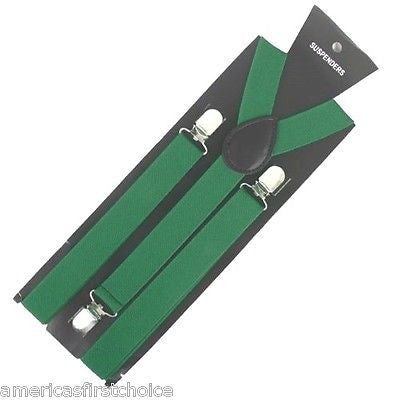 Unisex Deep Dark Black Y-Back Style Back Adjustable suspenders-New in Package