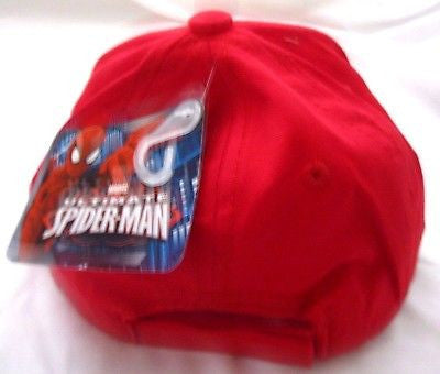 Marvel Super Hero Spiderman Face with Web Baseball Cap-Spiderman in Web Cap-New