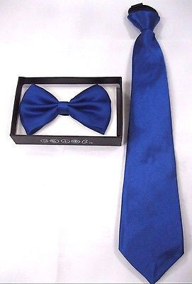 KIDS TEENS SOLID GREEN ADJUSTABLE BOW TIE+SOLID GREEN PRE-TIED NECKTIE-NEW!