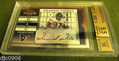 Domanick Davis RC 2003 Playoff Contenders Auto ROOKIE #ed GEM Mint Graded BGS 10