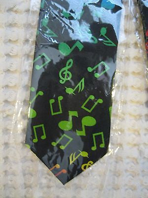 Musical Symbol Multi Color Musical Symbol Unisex Men'sTie Necktie 57" Lx 2" W