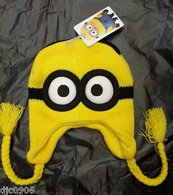 Pikachu Face Anime Plush Cap Beanie Cosplay Hat Warm-Cap Fitted Size 8 Large