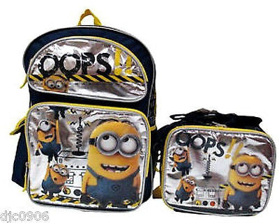 Despicable Me 2 Metallic Ops Minions at Work Backpack&Match Lunch Box Universal