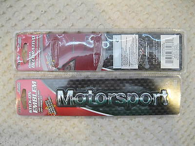 Motorsport Stick-On Emblem Part #IP-3003 Motorsport-Brand New Factory Sealed!