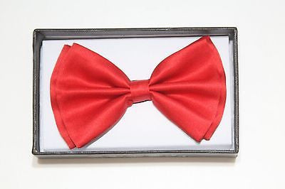 SHINY RED TUXEDO ADJUSTABLE  BOW TIE BOWTIE-NEW IN GIFT BOX!RED BOW TIE