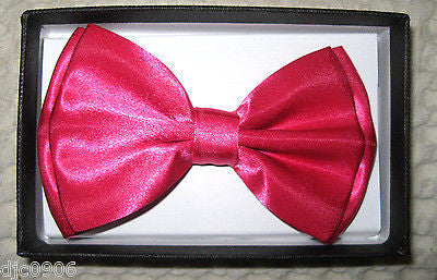 Unisex HOT PINK Tuxedo Classic BowTie Neckwear Adjustable Bow Tie-New