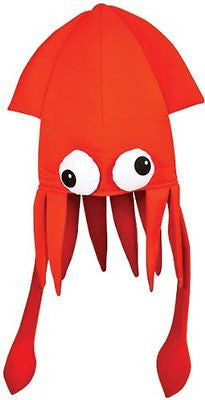 Red Squid Octopus Novelty Halloween Hat Adult Fun Silly Hat Cap-Brand New!