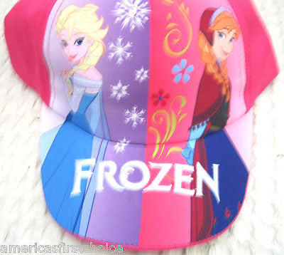 Disney Kids Girls Boys Frozen Elsa & Anna Kids Adjustable Baseball Cap/Hat-New!