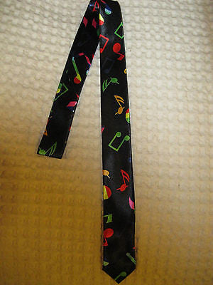 Musical Symbol Multi Color Musical Symbol Unisex Men'sTie Necktie 57" Lx 2" W