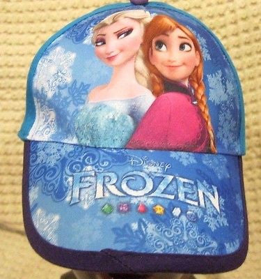 Disney Girls Boys Frozen Elsa & Anna Sisters Adjustable Baseball Cap/Hat-New!