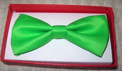 Kids Boys Girls Children Lime Green Adjustable Bow Tie-Children's Green-New!