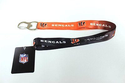 Bengals Ombre Licensed NFL Keychain/ID Holder Detachable Lanyard/Bottle Opener