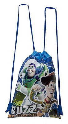 DISNEY TOY STORY WOODY BUZZ BLUE DRAWSTRING BAG BACKPACK TRAVEL STRING TOTE-NEW!