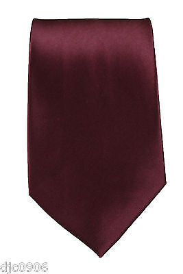 Unisex Bright Ruby Red Silk Feel Polyester Neck tie 56" L x 3" W-RedTie-New