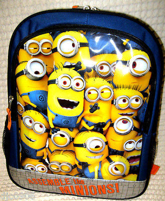 Despicable Me 2 Minions Toddler Backpack & Minions Lunch Box Universal-New Tags