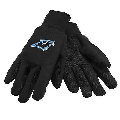 Carolina Panthers 2 Tone Raised Team Logo Licensed Sport Utility Gloves-New!
