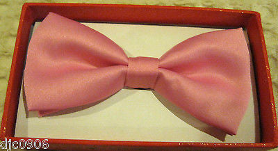 Pink Kids Boys Girls Y-Style Back Adjustable Bow Tie & White Kid suspenders-New