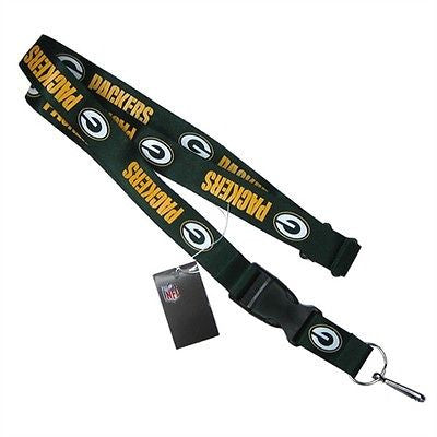 Packers 2 Tone Reversible Licensed NFL Keychain/ID Holder Detachable Lanyard-New