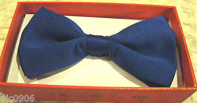 Solid Blue Kids Boys Girls Y-Back Adjustable Bow Tie&Black Kid suspenders-New!