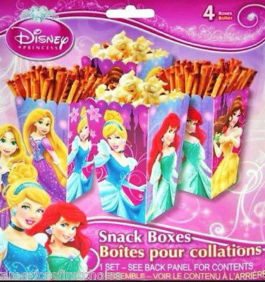 Disney Princess Party Supplies/Favors 4Treat/Snack Boxes 3 Designs per Box