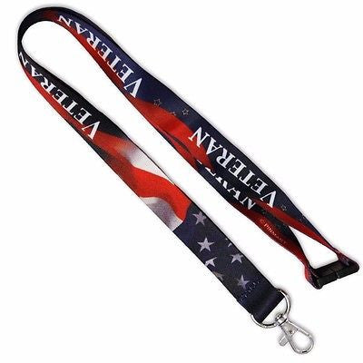 Official Licensed Products American Flag Veterans Lanyard-Brand New with Tags!