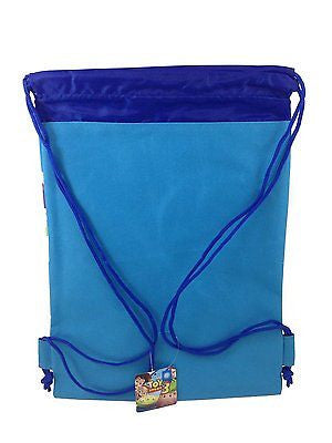 DISNEY TOY STORY WOODY BUZZ BLUE DRAWSTRING BAG BACKPACK TRAVEL STRING TOTE-VE2!