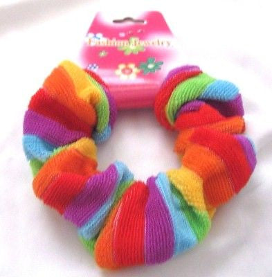 Rainbow Stripes Gay Pride 1" Wide Hair Scrunchie-Brand New with Tags!