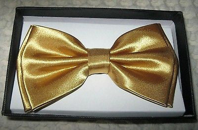 Shiny Gold Adjustable Adjustable Tuxedo Bow Tie -Gold Adjustable Bow Tie-New!