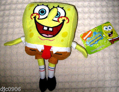 Nick Jr.Yellow Spongebob Squarepants 7" Plush Doll Soft Stuffed Toy Figure-New!
