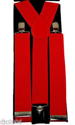 Thick 1 1/2" Bright Orange Neon Orange Y-Style Back suspenders-New in Package!