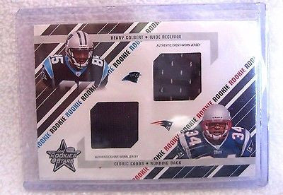 Keary Colbert/Cedric Cobbs RC 2004 Rookies&Stars Dual Patch Card#500-Panthers