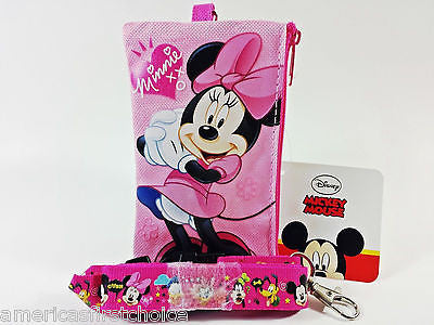 DISNEY MICKEY MOUSE&FRIENDS LANYARD WITH DETACHABLE COIN POUCH/WALLET/PURSE-NEW