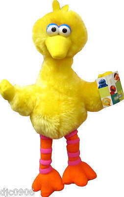 Sesame Street Yellow Big Bird with B Block Plush Doll Soft Stuffed Toy Figure