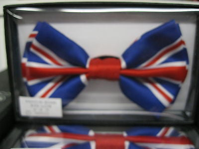 UNITED KINGDOM/ENGLAND ADJUSTABLE  BOW TIE-NEW GIFT BOX!