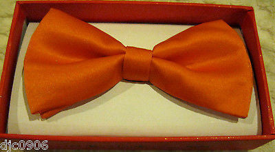 Orange Kids Boys Girls Y-Style Back Adjustable Bow Tie & White Kid suspenders-