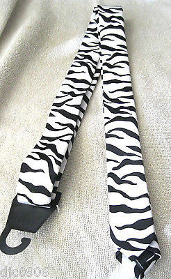 Black White Zebra Print Unisex Men's Tie Necktie 57" Longx 1.5" Wide-New in Pkg!