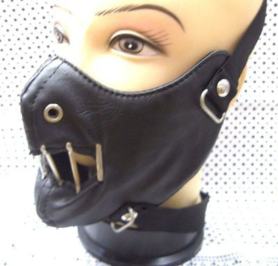 Hannibal Lector Black Wired Mouth Mask Motorcycle Goth Punk Bondage PaintBall-v2