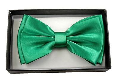 Unisex GREEN SHINY Tuxedo Classic BowTie Neckwear Adjustable Bow Tie-NEW IN BOX!