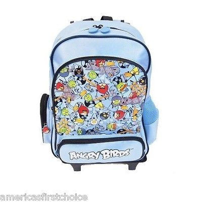 ANGRY BIRDS BLUE 16" ROLLING DETACHABLE BACKPACK BY ROVIO!DETACHABLE BACK PACK