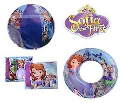 Walt Disney Sofia the First Little Princess 20" Beach Ball,Swim Ring,&Arm Floats