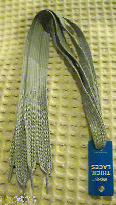 Premium Thick Silver Gray Grey Rockabilly Punk Shoe Laces Shoelaces-New Tags!