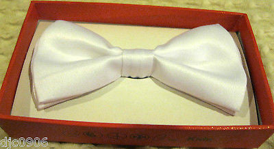 Solid White Kids Boys Girls Y-Style Back Adjustable Bow Tie & Red Kid suspenders