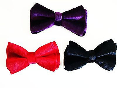 PURPLE SOFT VELVET TUXEDO ADJUSTABLE BOWTIE BOW TIE-NEW IN BOX!PURPLE BOW TIE